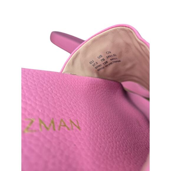 Stuart Weitzman Goldie Faux Pearl Studded Pool Slides pink size 7. - Picture 8 of 10